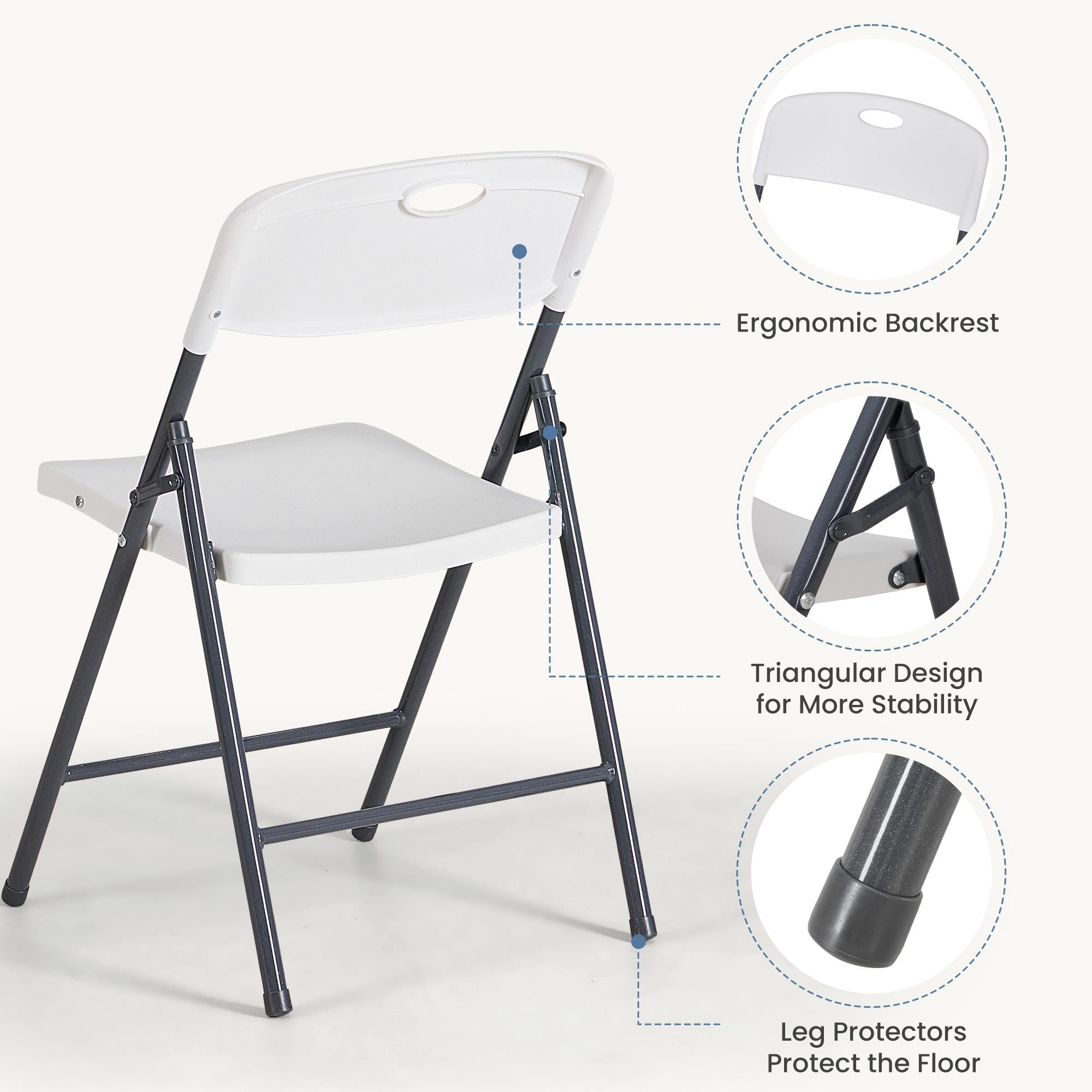 Folding chair with backrest